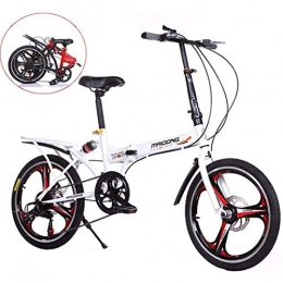 TcooLPE Folding Bikes City Bicycle for Adults Men Women Teens Unisex, with Adjustable Handlebar & Seat, lightweight, Aluminum Alloy, Comfort Saddle (Color : C, Size : 20in)