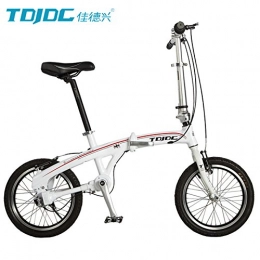 TDJDC SF325 16 Inch 3 Speed High-precision Shaft Drive No Chain Road Bike, Fast Folding Bicycle for Men & Women, Double V Brake (White, 16 Inches)