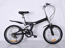 TechStyleuk Folding Bike TechStyle Foldable Bike, 20 Inch Comfortable Mobile Portable Compact Lightweight 6 Speed Finish Great Suspension Folding Bike for Men Women - Students and Urban Commuters (Black)