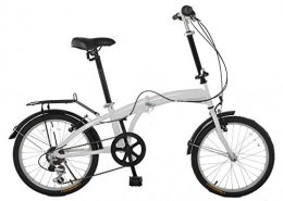 Vilano Bike TEMPEST 20" Folding Bike Shimano 6 Speed - Rear Rack & Fenders White