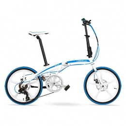 TGhosts Folding Bike TGhosts Foldable Bicycle, Folding Bikes Folding Bicycle 20 Inch Ultra Light Aluminum Alloy Shift Small Lightweight Men And Women Bicycle Student Leisure Light Bicycle (Color : White)