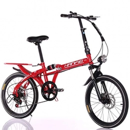 TGhosts Folding Bike TGhosts Foldable Bicycle, Folding Bikes Folding Bicycle Student Portable Bicycle Ultra Light Small This Speed ​​Change Car 20 Inch Suitable For 145-190cm (Color : Red)