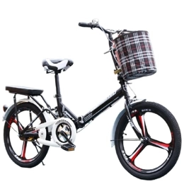 TOOSD Folding Bike TOOSD Folding Bicycle Men's And Women's 20-Inch Shock-Absorbing Adult Light Portable Bicycle Student Bicycle, D, 20
