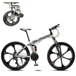 TopBlng Bike TopBlng 26 Inch Folding MTB Bikes For Men, Full Shock-absorbing 21 Speed Double Disc Brake Road Bike, Portable Mountain Bike Lightweight Bicycle-J 24-speed