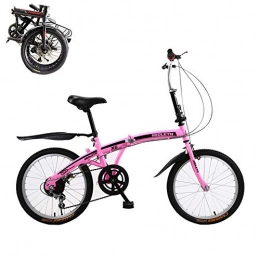 TopBlng Bike TopBlng 6 Variable Speed Adult Folding Bike, Students Mini Bikes Teens Bicycle School City Riding, 20 Inch Wheel, High Carbon Body, 6 Speed Variable Speed-C