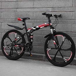 TopBlng Folding Bike TopBlng MTB Bikes For Outdoor Sports, Wheel Double Disc Brake Full Shock-absorbing Adult Bikes, Men 21 Speed Mountain Bike, 24 Inch Folding Bike-N 21 Speed