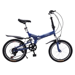 TOPYL 20" Dual Disc Brake Mountain Bicycle For Student,Spring Suspension Fork Double Shock Absorpicn,Folding Children's Mountain Bike Blue 20