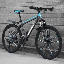 TOPYL Bike TOPYL Foldable Mountain Bike 24 / 26 Inches, MTB Bicycle With Adjustable Seat & Handlebar, High Carbon Steel Double Disc Brake Adult Road Bikes Black / blue 24", 30 Speed