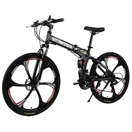 TRGCJGH Folding Bike TRGCJGH Folding Bike Mountain Bicycle Adult 26 Inch 21 / 24 / 27 Speed Shock Dual Disc Brakes Student Bicycle Assault Bike Folding Car, D-21speed