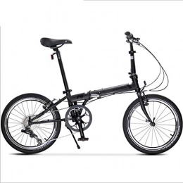 TX Folding Bike TX 20 Inch Folding Bicycle Ultra-Lightweight Portable Universal Urban Unisex-Adult Student Bike Spoke Wheel, Black