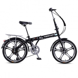 TX Folding Bike TX Folding Variable Speed Small Bike Portable Lightweight for Adults Men Women Urban Travel Outdoor, 20 inches
