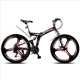TX Bike TX Mountain Bike 21 24 27 30 Variable Speed Foldable 26 Inch 3-Spoke Wheel Bicycle Double Shock Absorption Double Disc, C, 27gears