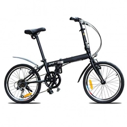 TX Bike TX Variable Speed Bicycle 20-Inch Foldable Sports Bike Portable Spoke Wheel Double Disc Brake for Adult Male Female, Black