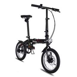 TYXTYX Bike TYXTYX 14" High Tensile Steel Folding Bike Mini Bicycle Compact Bikes for Students, Urban Environment and Commuting to Work, black