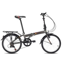 TYXTYX Bike TYXTYX 20" Folding Bike Commuter 33lb carbon steel Frame, 7 Speed Folding City Compact Bike Bicycle Urban Commuter with Rear Carrier, Folded Within 10 Seconds