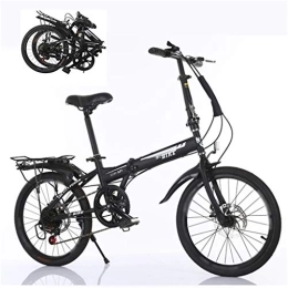 TYXTYX Bike TYXTYX 20" Folding Bike Mini Bicycle Compact Bikes for Students, Office Workers, Urban Environment and Commuting to Work (Black)