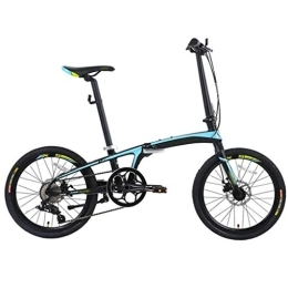 TYXTYX Folding Bike TYXTYX 20in Folding Bikes for Adult Lightweight Aluminum Frame 8-Speed Folding Bike City Mini Compact Bike Bicycle Urban Commuters, Double Disc Brake