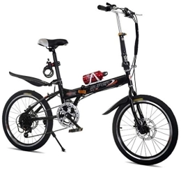 TYXTYX Bike TYXTYX Folding Bike, 20inch 7 Speed Portable Bikes, Double Disc Brake Mountain Bicycle Urban Commuters for Adult Teens, Front and Rear Fenders