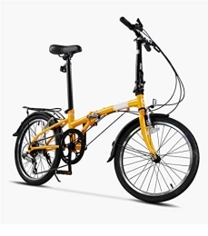 TYXTYX Bike TYXTYX Folding Bike Commuter, 20 in 6 Speed Folding Bike City High-carbon steel frame, Disc Brake, yellow