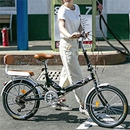 TYXTYX Bike TYXTYX Folding Bike for Adults Men and Women 6 Speed Lightweight Mini Folding Bike with rear Brake, black
