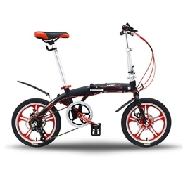 TYXTYX Bike TYXTYX Folding Bike, Lightweight Aluminum Frame; 6-Speed Gears; 16” Foldable Bicycle for Adults, Mini Folding Bike with double disc Brake