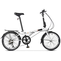 TZYY Folding Bike TZYY Compact Bicycle Urban Commuter, 20in Suspension Folding Bike, 7 Speed Foldable Bike Lightweight For Men Women A 20in