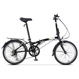 TZYY Folding Bike TZYY Compact Bicycle Urban Commuter, 20in Suspension Folding Bike, 7 Speed Foldable Bike Lightweight For Men Women B 20in