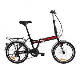 WHKJZ Bike Unisex 7 Speed Folding Bike 46.6 cm (14 inch) Frame and 20 inch Wheels Universal Wayfarer, E