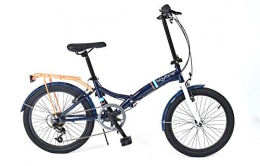 Universal Wayfarer. Unisex 6 Speed Folding Bike - Blue/White, 330 mm (13 inch) Frame and 20 inch Wheels