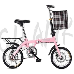 Unknow Folding Bike unknow YYHEN 14 Inch 16 Inch 20 Inch Folding Bicycle Single Speed Disc Brake Adult Compact Gears Folding System Traffic Light fully assembled