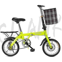 Unknow Folding Bike unknow YYHEN Folding Bicycle Student Bicycle Single Speed Disc Brake Adult Compact Foldable Bike Gears Folding System Traffic Light fully assembled