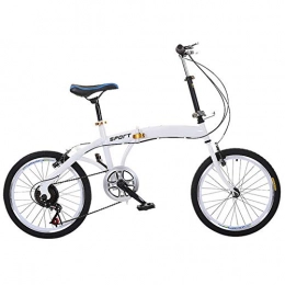 Urcar Folding Bike Urcar Folding Bicycle Lightweight Adult Bike 6-Speed Drivetrain Front and Rear Fenders, Great for City Riding and Commuting, 20-Inch Wheels