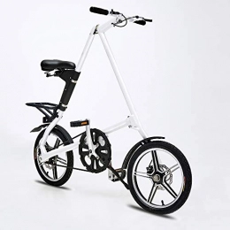 VANYA Bike VANYA Portable Folding Commuter Bicycle 16 Inch Aluminum Alloy Fold Cycle Double Disc Brakes Adult City Bike