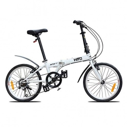 XIAXIAa Folding Bike Variable Speed Bicycle, Folding Bicycle, 20-inch Tires, 6-Speed, Light and Portable, Used for Commuting to Work, Suitable for Adults and Students / A / As Shown