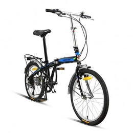 Folding Bikes Bike Variable Speed Bicycles 20 Inch Bicycle Foldable Bike Adult Bikes Children's Bicycle 7 Speed (Color : Black, Size : 20 inches)