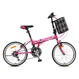 XIAXIAa Folding Bike Variable Speed Bicycles, Folding Bicycles, 20-inch Tires, 21 Speeds, Do Not Take up Space, Used for Commuting to Work, Suitable for Adults and Students / B / As Shown