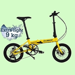 Veloquest Folding Bike Veloquest Ultra light (9kg) 16" wheels folding bicycle (Mystic yellow)
