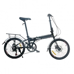 WuZhong Folding Bike W Folding Car Front and Rear Disc Brakes Aluminum Frame Sports Folding Bike 20 Inch 7 Speed