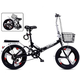 WBDZ Bike WBDZ Outdoor Folding Bicycles 20 inch, Foldable Bicycles Lightweight City Travel Exercise for Adults, Carbon Steel Frame Double Disc Brake Mountain Bike, Adult City Compact Commuter Bicycle
