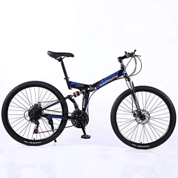 WEHOLY Folding Bike WEHOLY Bicycle Foldable Mountain Bike Double Disc Brake High Carbon Steel Shock Absorption Frame 21 Speed 26 inch Sports Leisure Men and Women Bicycle