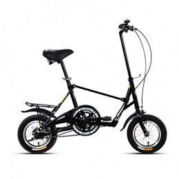 WEHOLY Folding Bike WEHOLY Bicycle Folding bicycle 12 inch student bicycle men and women mini adult small wheel bicycle, Black