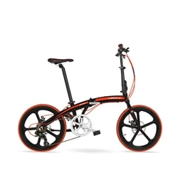 WEHOLY Folding Bike WEHOLY Bicycle Folding bicycle 20 inch ultra light aluminum alloy shift folding bicycle small lightweight men and women bicycle, Red