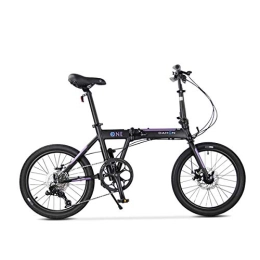 WEHOLY Folding Bike WEHOLY Bicycle Folding bicycle 20 inch ultra light folding bicycle 9 speed student adult men and women bicycle, Black