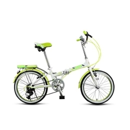 WEHOLY Folding Bike WEHOLY Bicycle Folding bicycle collapsible bicycle adult men and women ultra light portable variable speed aluminum alloy bicycle, Green