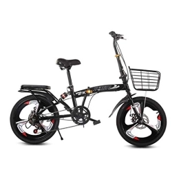 WEHOLY Bike WEHOLY Bicycle Folding bicycle shift folding bicycle 20 inch folding easy to carry adult car, Black