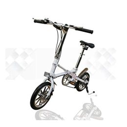 WEHOLY Bike WEHOLY Bicycle Folding bicycle student car 14 inch export mini portable folding bicycle, White