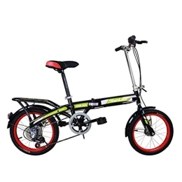 WEHOLY Folding Bike WEHOLY Bicycle Travel Children's folding bicycle 16 inch speed wheeler adult men and women bicycle