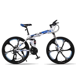 WEHOLY Bike WEHOLY Folding 26" 27-Speed Folding Mountain Trail Bicycle, Compact Commuter Bike, Drivetrain for Adult, YouthBoys and Girls, 15, 27Speed