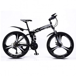 WEIWEI Bike WEIWEI 26 Inches Speeds Shift Folding Bikes, Portable Shock Absorber Dual Disc Brakes Mountain Bike, Outdoor Cycling Adult Bike