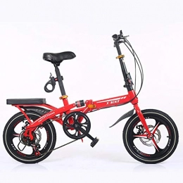 Weiyue foldable bicycle- Foldable Bicycle 6 Speed Lightweight Aluminum Frame Shimano Folding Bicycle 16 Inch Shock Absorber Small Portable Children's Student Bicycle Adult Men And Women